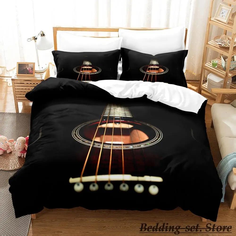 Fire Guitar Bedding Set Single Twin Full Queen King Size Bed Set Adult Kid Bedroom Duvetcover Sets Anime Parure De Lit Bed