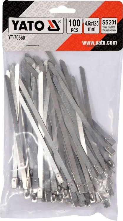 Stainless Steel Clamps 4.6X125Mm100Pcs Yt-70560 Yato