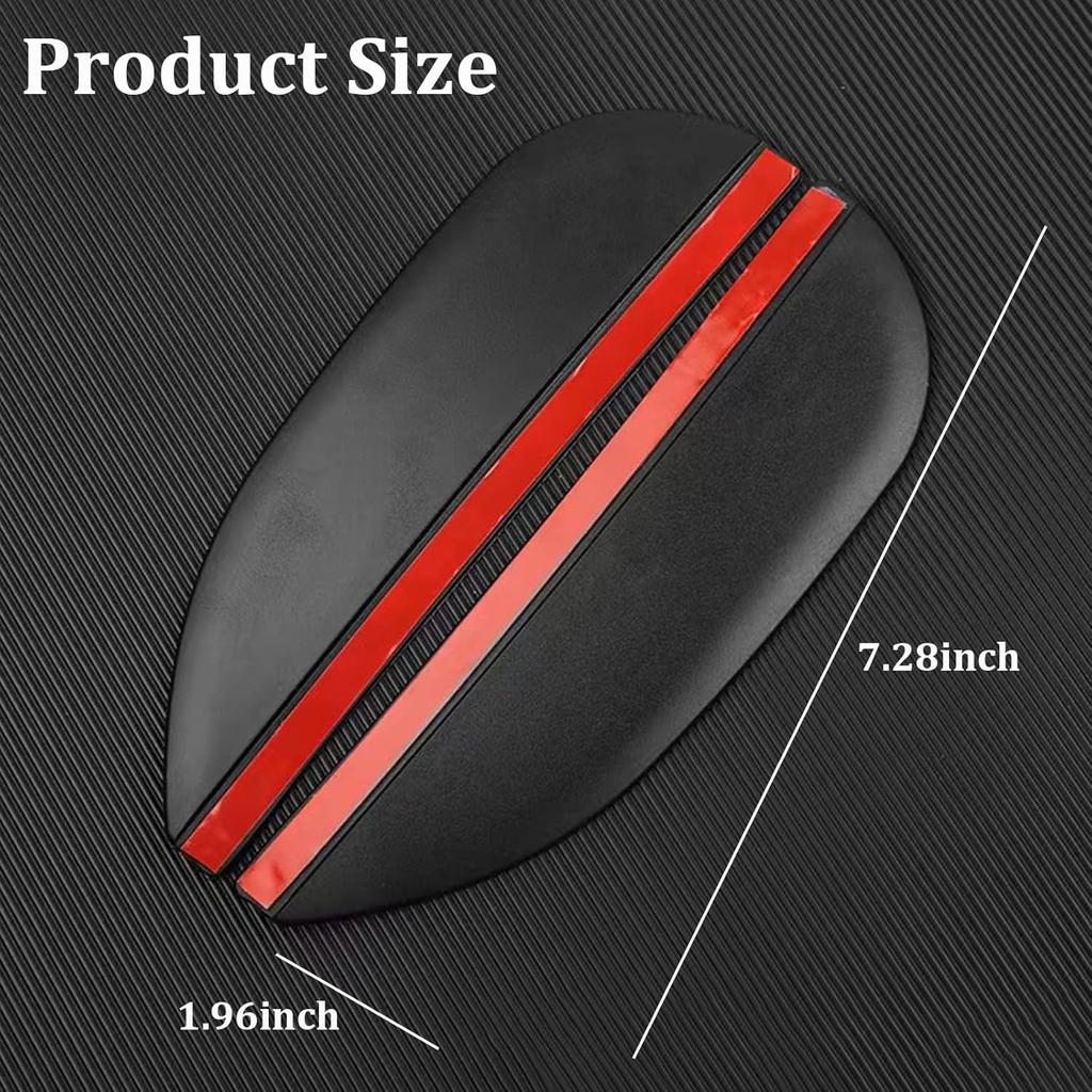 Car Rearview Rain Eyebrow Shield,Car Mirror Rain Protector Film,Visor Guard for Most Truck and SUV (Solid Black, 2PC)