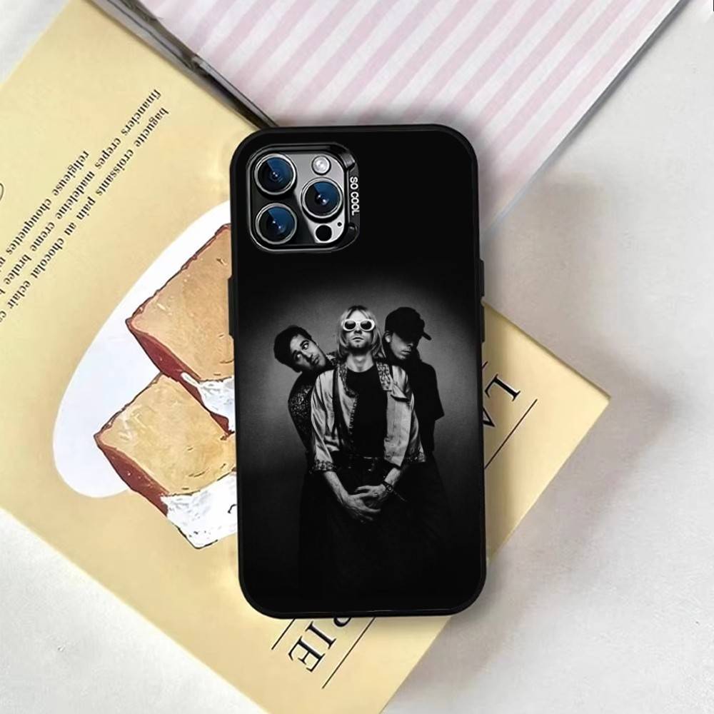 Nirvana Rock Band Phone Case For iPhone 17,16,15,14,13,12,11 Plus,Pro Max,XS,Colorful Silver Phone case Funda Cover iPhone17PRO