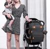 Foldable Waterproof Mommy Backpack with Bed - Multifunctional Large Capacity for Mother and Baby.