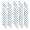 50Pcs Self Drilling Screw Cross Zinc Plated Carbon Steel Fastener Hardware 4.8x38mm Flat Head