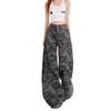 Women's Vintage High Waist Camo Wide-Leg Jeans - Spring Slimming Loose Fit