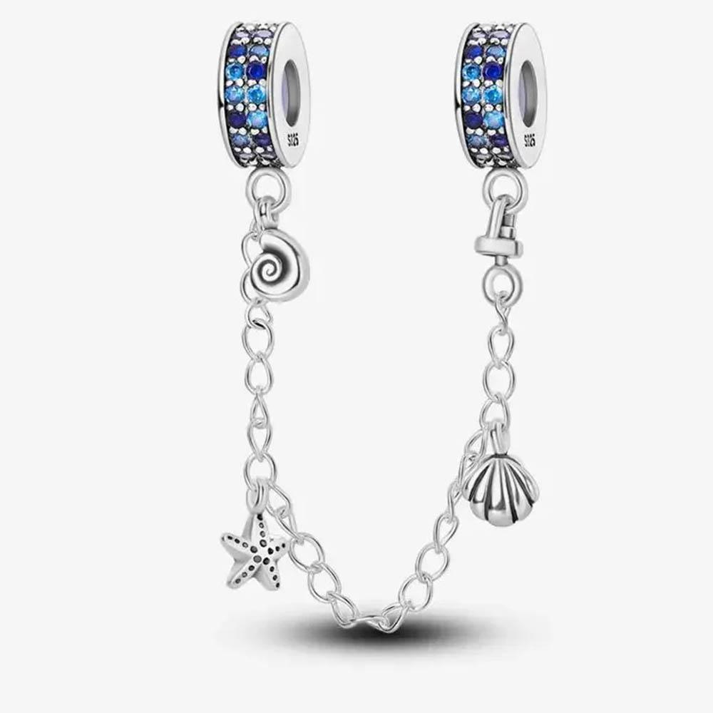 New In Color Zircon Angle Round Clip Bead Fit Pan Original Bracelet Women Copper Safety Chain Jewelry Gift