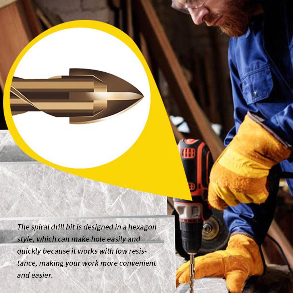Drill Bits Hexagon Tile Stone Openers Alloy Hole Openers Alloy Woodworking Glass Drill Set