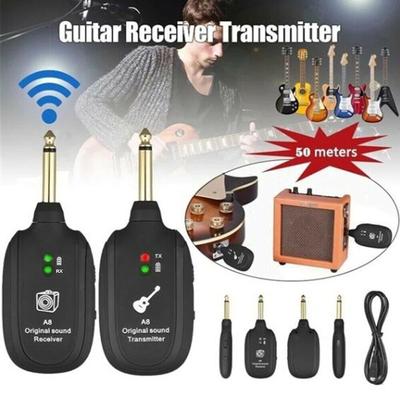 A8 UHF Drahtloses Gitarrensender-Set 730MHz 50M Für E-Gitarren Bass Violine