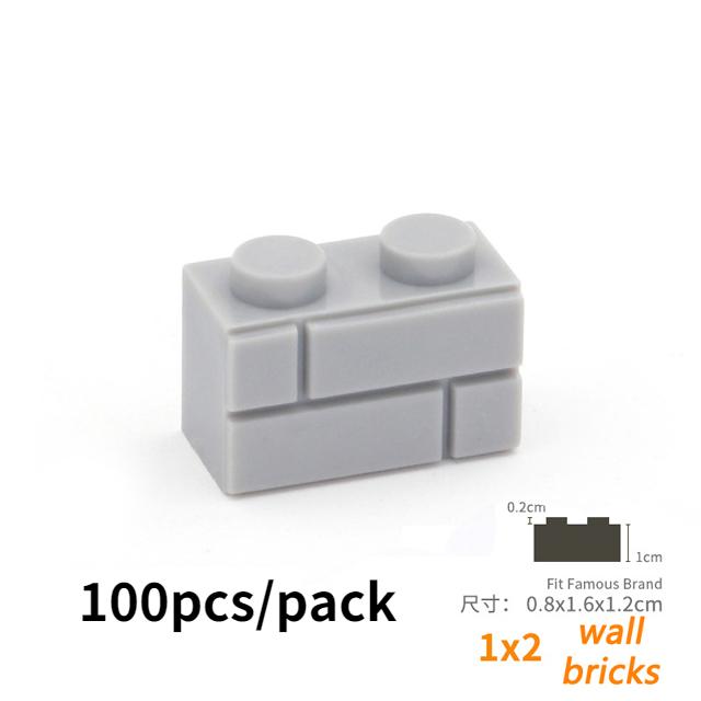 200 Stück Großhandel Bausteine Wandfiguren Steine 1x2 Noppen Lernorientiertes Kreativspielzeug für Kinder Dimension Works With mit 98283
