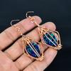 Australian Triplet Opal Earrings, 999 Copper Wire Wrapped Earrings, Handmade Gemstone Jewelry Earrings For Memorial Day