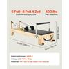 VEVOR Pilates Reformer Machine, Wooden Pilates Workout Equipment for Home Gym Studio Use, Pilates Bed with Dual Resistance- Spring & Cord