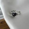 Sophisticated Heart Shaped Ring For Women Adjustable And Trendy Silver Plated Fashion Jewelry