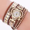 Modische Strassstein-Herz-Zifferblatt Damen Armbanduhr Lange Samtband Armbanduhr
