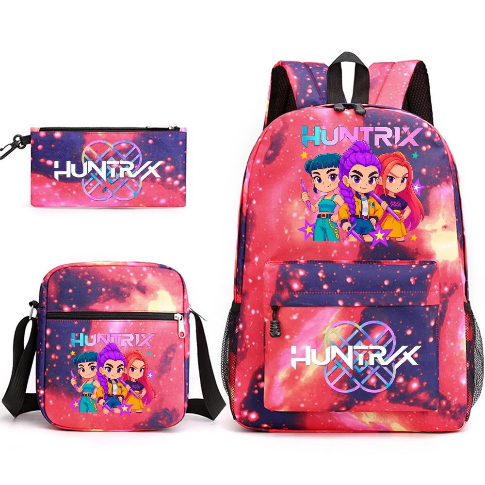 

3Pcs/set Backpack with Shoulder Bag Pencil Case for Teenager Student Boy Girl School Bag Large Capacity Anime Printed Waterproof Bookbag Kid Gift