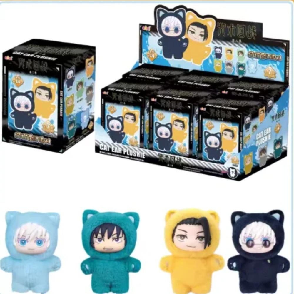 Jujutsu Kaisen Gojo Satoru Peluche Carina Felpa con Orecchie da Gatto Bambola di Pezza Figura Anime da Collezione Regalo per i Fan