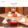 7 STuks Miniatuur Eend Ornamenten Leuke Kleine Eend Beeldjes Speelgoed Lichtgewicht Kleine Decoratie voor Poppenhuis Kinder Verjaardagsfeest Cadeaus