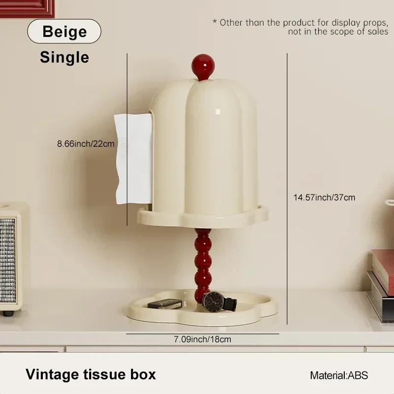 

Hot French Retro Tissue Box in The Ancient Style of Advanced Sense of Box Creative Living Room Light Luxury Pumping Paper Box