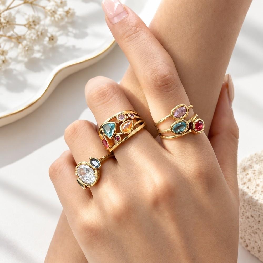 Lightweight Titanium Steel Ring Fade Resistant Hand Jewelry New Stainless Steel Ring Outfit