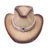 Straw Western Cowboy Hat Male Bohemian Summer Seaside Sunscreen Beach Straw Hat Female