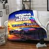 Grand Theft Auto Text individualisieren Decke Überwurf Personalisierte Decke Ultra-Weich Groß für Wohnzimmer Picknicks Nickerchen Sofa Vier Jahreszeiten Universell