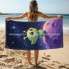 Süßes Alien-Galaxie-Strandtuch Gemustert Sonnenschutz Und Winddicht Geeignet Für Schwimmbad Camping Reise Decke