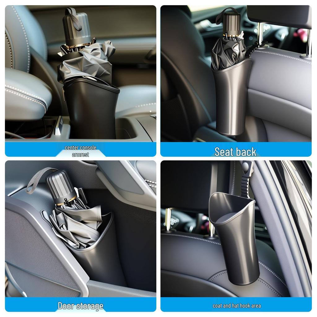 Compact Car Umbrella Holder - Portable, Waterproof, Backseat Storage Bag