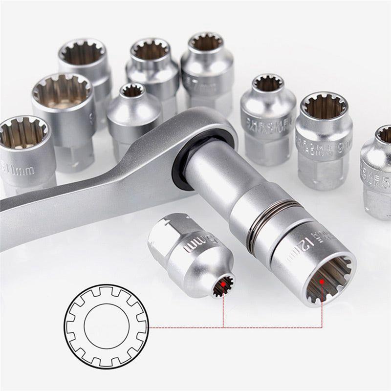 ABJI-Core Ratchet Socket Wrench Kitsocket Kit 29PCS Socket Set Car Repair Tool Auto Repairing Tool Set Ratchet Torque Wrench Com