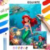 Digital Oil Painting Diy Oil Painting Mermaid Underwater Sea World Hand Painting Living Room Bedroom Decoration Painting