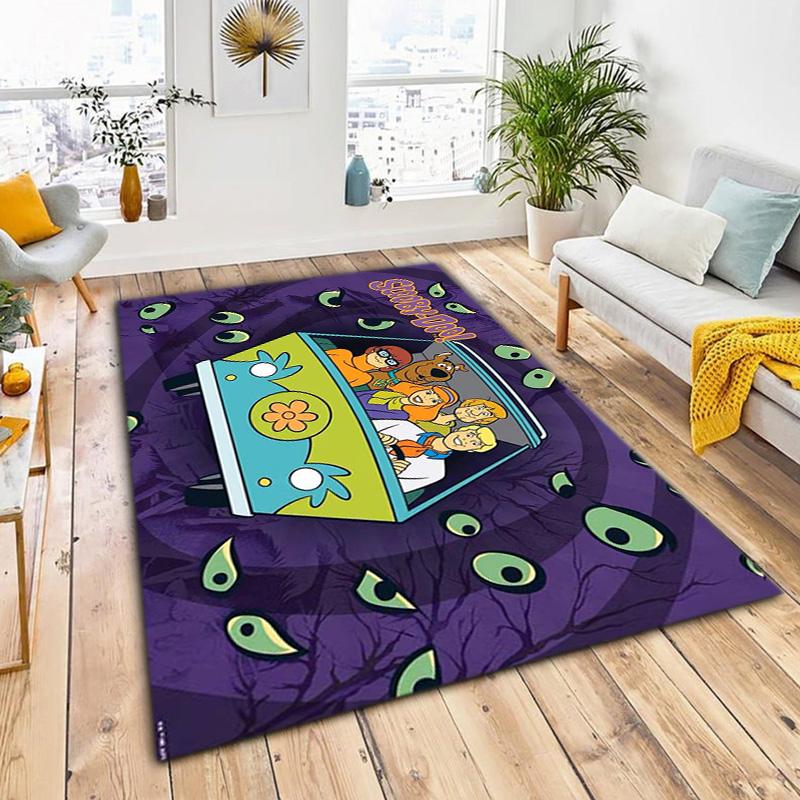 Halloween Cartoon Comedy Adventure Movie Scooby-Doo Carpet Is Suitable for Living Room and Bedroom Doormats Office Balcony Decorative Carpet V7
