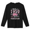65 Year Old Made In 1959 Floral 65th Birthday s Women T Shirt vintage Washed designer clothes Breathable Versatile Comfortable