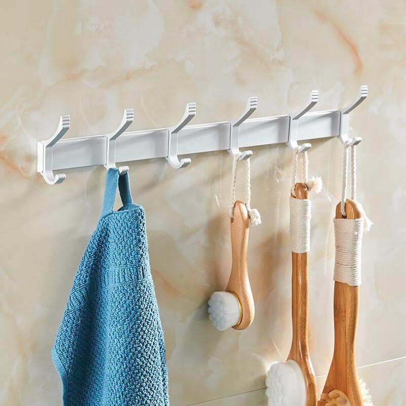 Xuanyong No-Drill Matte Black 6-Hook Strip