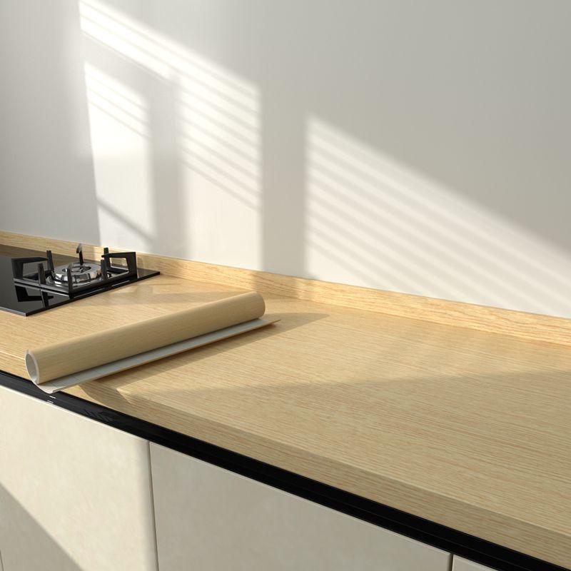 Imitation Wood Grain Stickers Self-adhesive Waterproof and Oil-proof Kitchen Cabinet Countertop Furniture Renovation Wallpaper