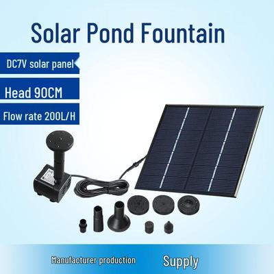 Fontana Solare 1.4-6W con Protezione da Funzionamento a Secco - Piccola Pompa per Acqua da Giardino