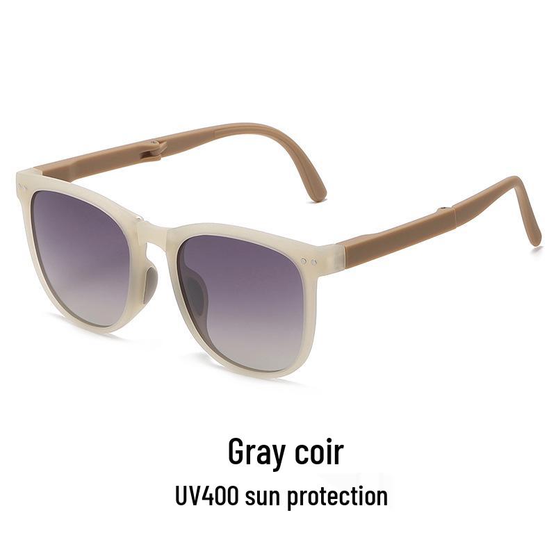 

Женские поляризационные солнцезащитные очки с защитой от УФ-лучей, складные - стиль интернет-знаменитости, для узкого лица, большая оправа.