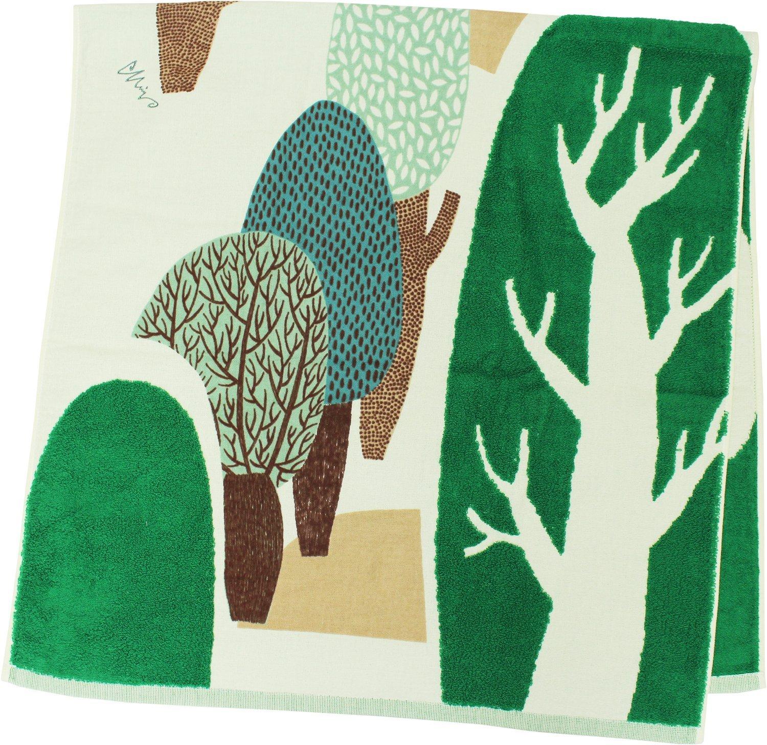 

Kusunokibashi Monori Morita MiW Mori no Wagaie Bath 60 x 120 cm Towel, Green, A-65603-11-G,