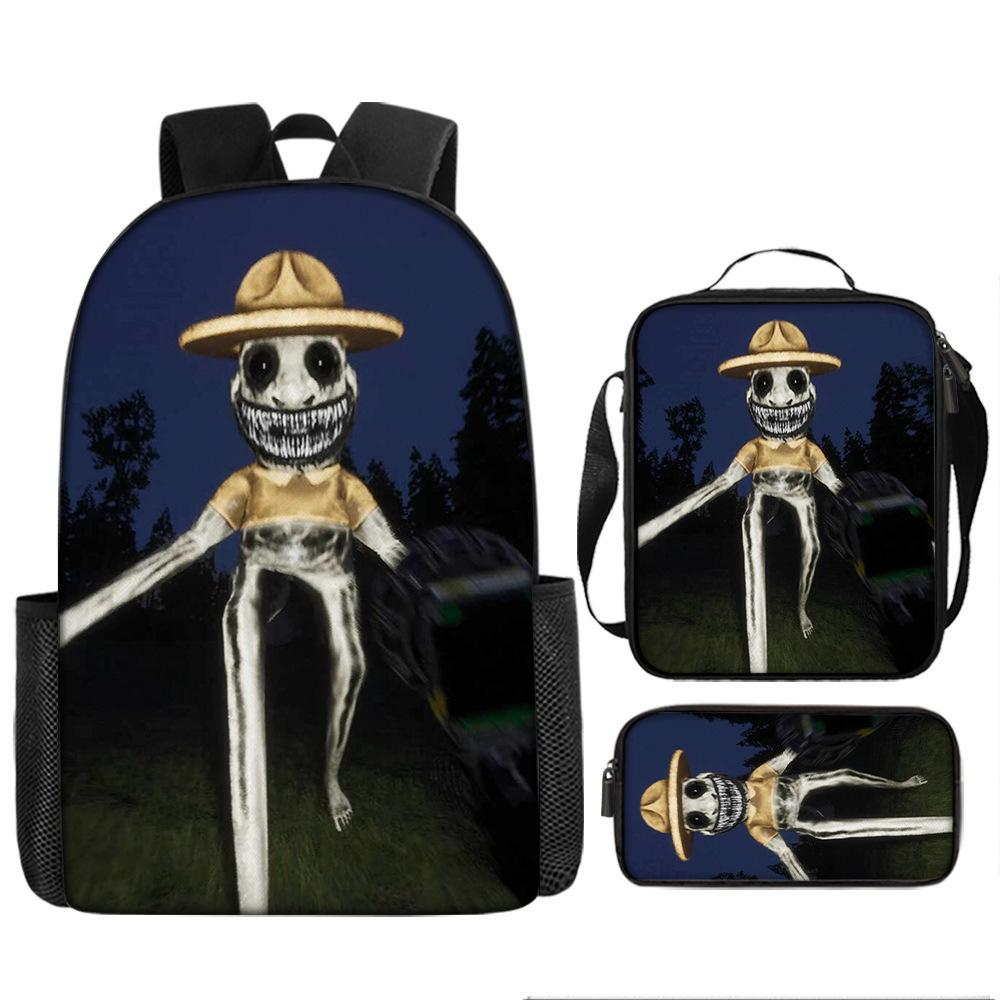 Luxury Popular Funny Novelty zoonomaly 3D Printed 3pcs/Set pupil School Bags Laptop Daypack Backpack Lunch bag Pencil Case