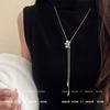 Elegant Double-Layer Long Sweater Necklace for Women