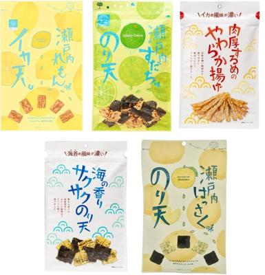 Foods Official Mail Maruka Foods Hiroshima Souvenir Sweets Set Squid Tempura Nori Ten Set Sweets Sweets Gift Popular Stylish Snacks Gift Snack