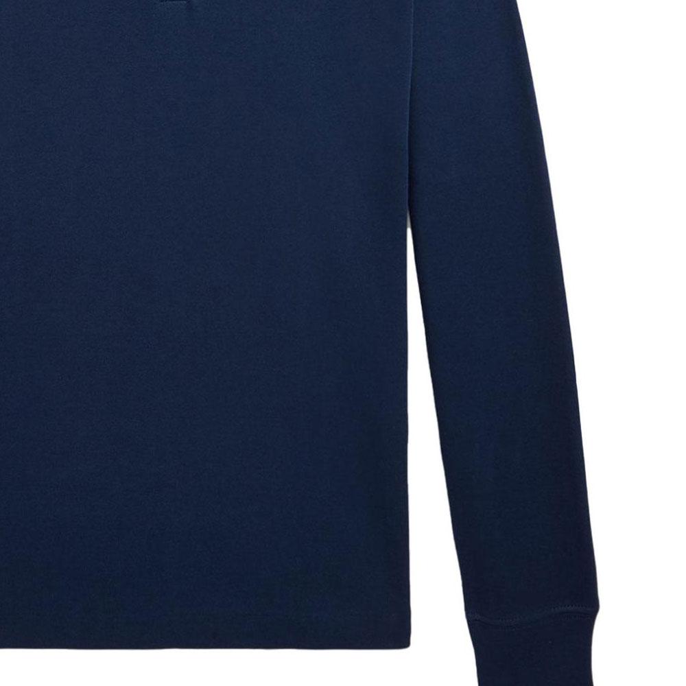 Sweter Polo Ralph Lauren Jednolity Kolor Haftowany Mały Kucyk Kołnierz Stojący Pulower Długi Rękaw Sweter Dziecięcy Granatowy 323952436-001