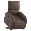 Recliner with Rising Aid Brown Faux Leather