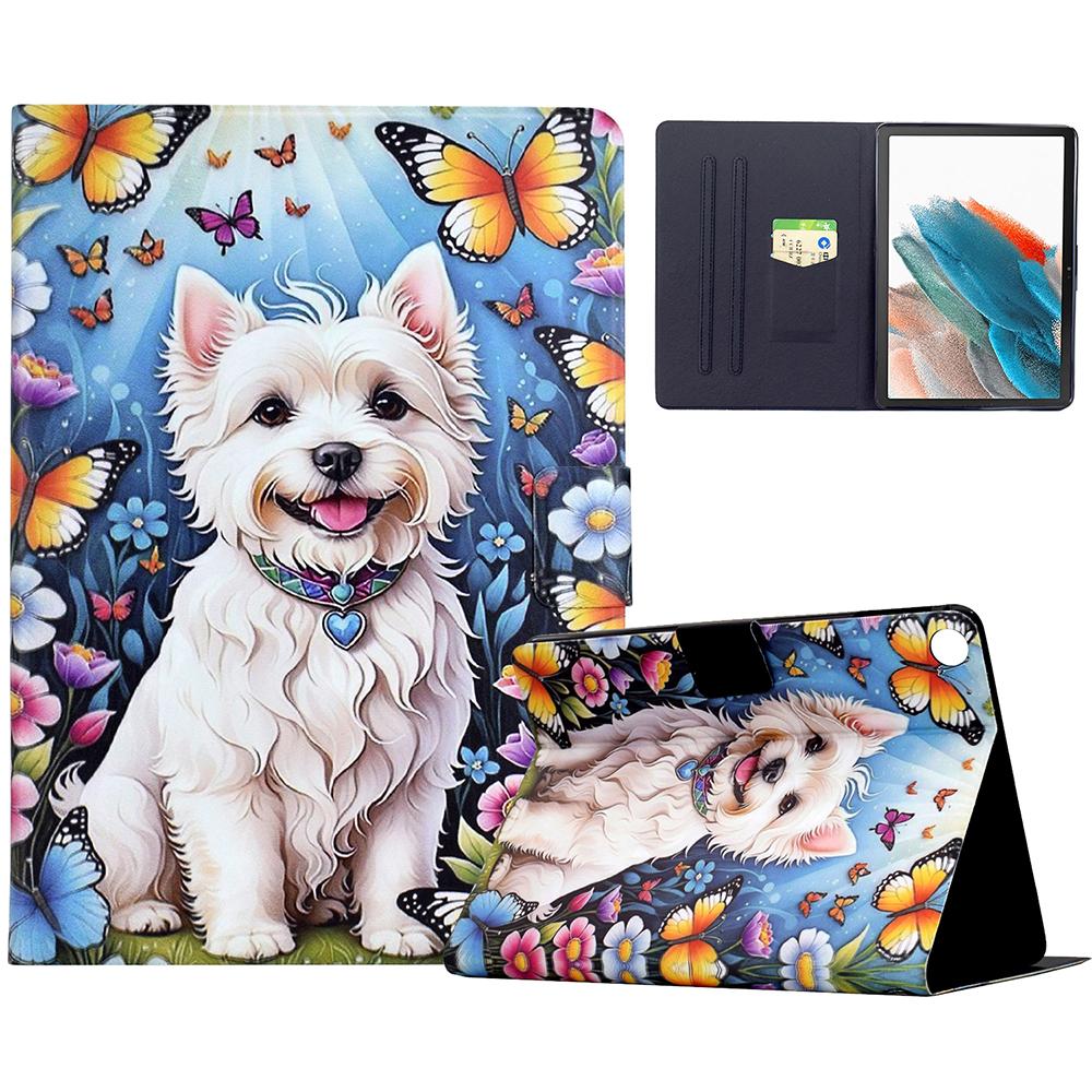 Stand Case for Samsung Galaxy Tab A8 10.5 (2021) X205/X200 Pattern Printing Tablet Leather Cover