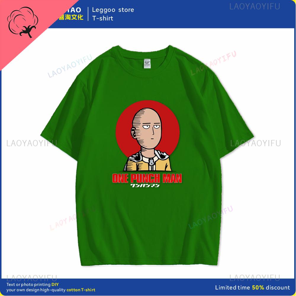 One Punch Man Says Ok Cartoon Hip Hop Crew Neck Casual Fashion Street Wear Trend Summer Comfortable Men Women Universal Tshirt