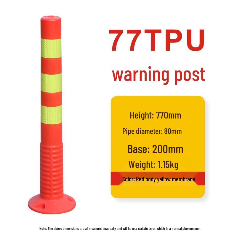 Reflective Elastic Traffic Bollard: PU Anti-Collision Post & Rubber Road Barrier
