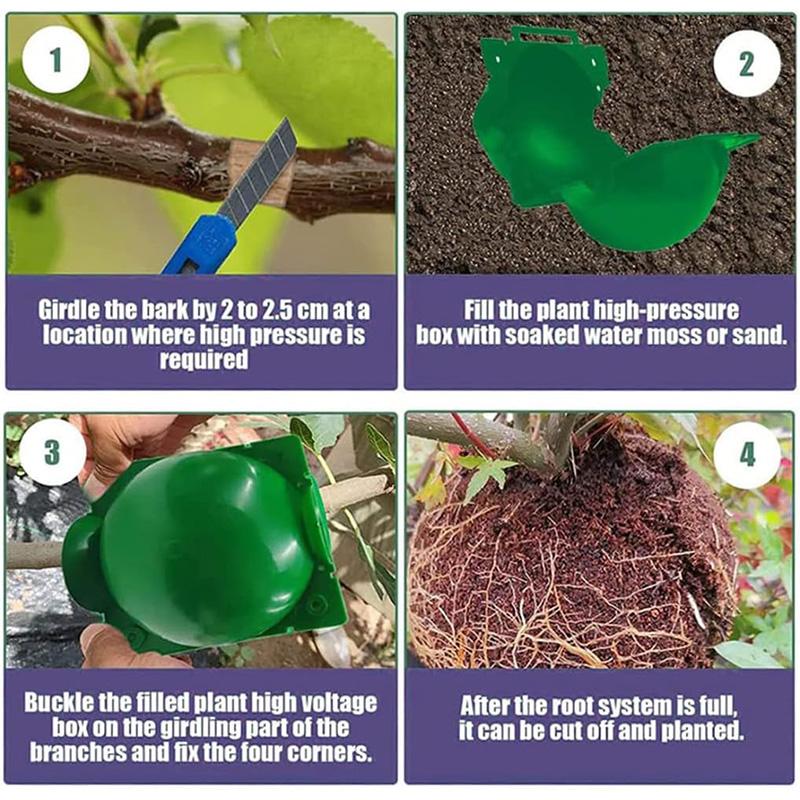 5pcs Plant Root Growing Box Garden Supplies Reusable Grafting Cultivation Tools Household High Pressure Propagation Ball TMZ