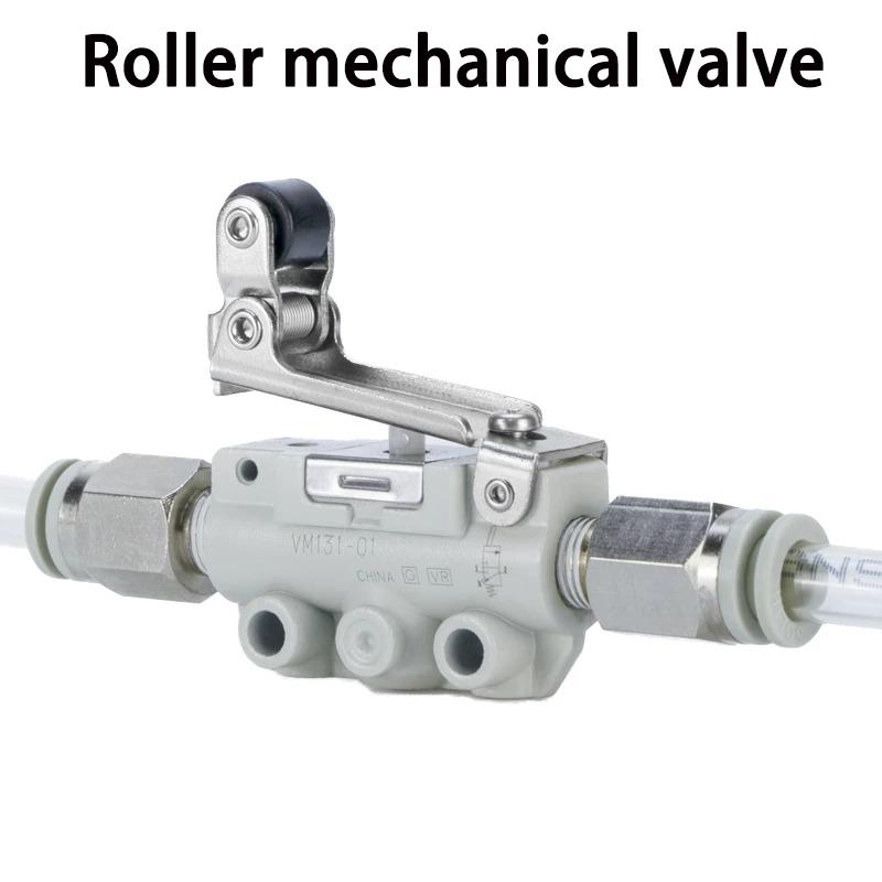 Pneumatischer Rollenschalter Zwei-Wege-Schalter Zwei-Positionen-Schalter Drei-Wege-Schalter Mechanisches Ventil Manuelles Ventil VM131-01-00A VM120-01-00A VM133-M5-01SA