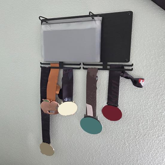 Marathons Medaillen-Ausstellungsregal Startnummernhalter Schwerlast Multifunktional Wandmontage Läufer Laufen Startnummer Rennmedaillen Aufhänger Ständer