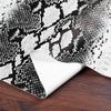 Tessuto in Pelle con Fantasia Serpente Bianco/Nero per Cucire Pantaloni a Gamba Larga Gonna in Pelle Tessuto Elastico Goffrato Tridimensionale