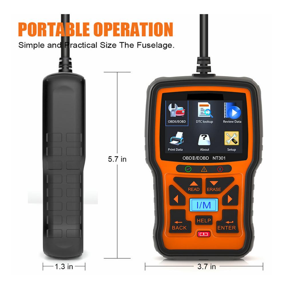 NT301 OBD2 Scanner Professional Read Clear Code ODB 2 Automotivo Scanner Auto Car Diagnostic Tool with Full OBD Function
