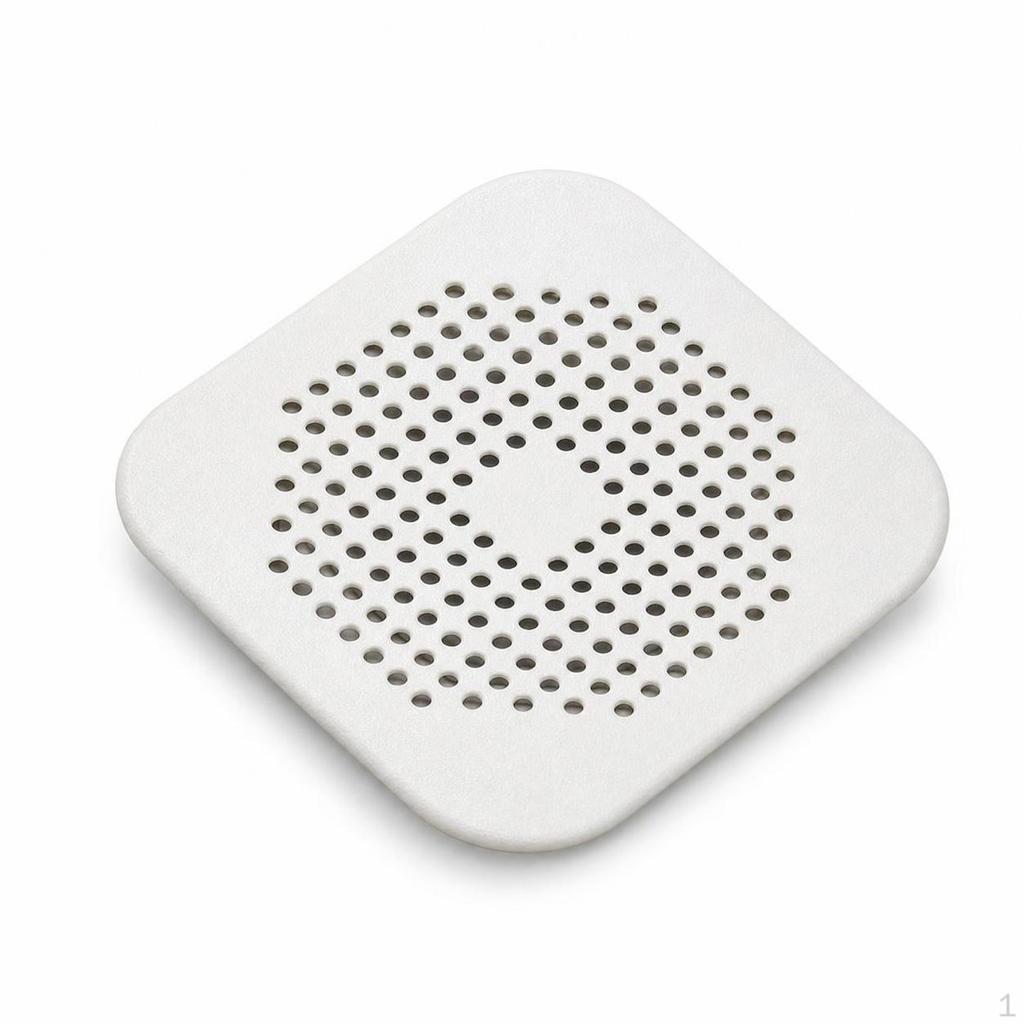 Silicone Floor Drain Cover with Odor Barrier and Hair Catcher for Bathroom Gray Bulk