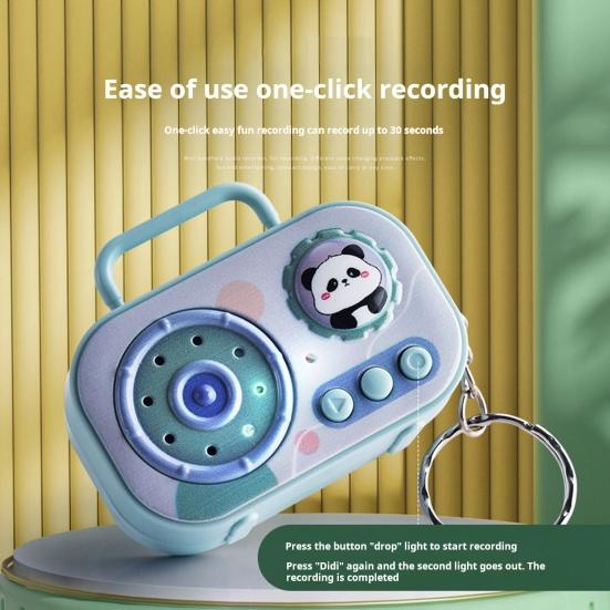 Voice Recorder Pendant Toy 5 Voice Changing Effects 30s Recording Light Indicator Voice Changer Pendant for Kids