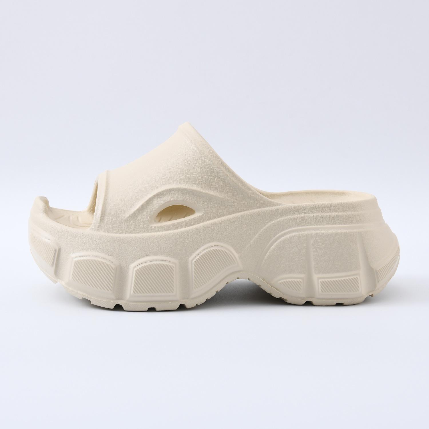 

Thick-soled slippers for women s summer wear, new cool slippers, non-slip and comfortable home drags 39-40 хаки