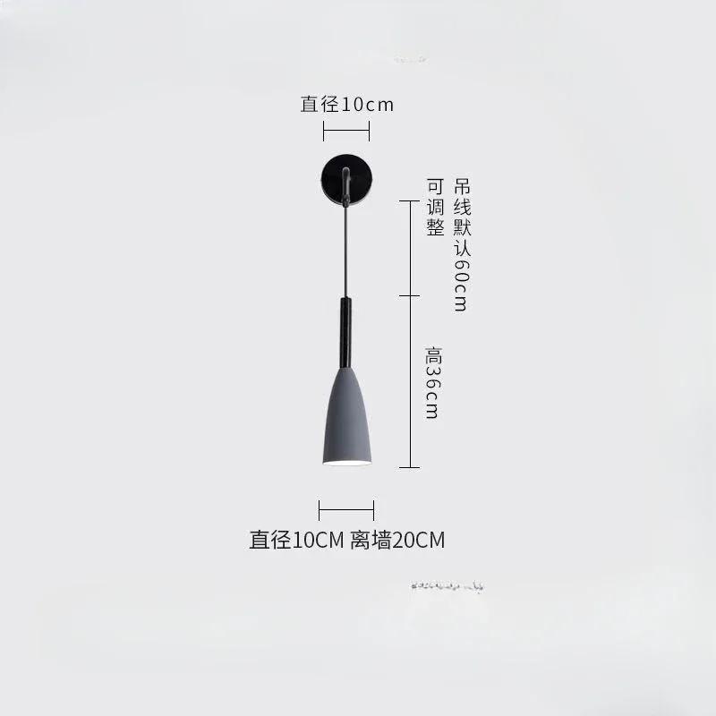 Modern Bedroom Bedside Wall Lights Gray White Black Aluminium Wall Sconces LED E27 Wall Lamp Indoor Living Room Illuminaire